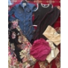 Image 1 : Ladies Clothing Collection Sz M-L - Long Sleeve Denim Snap Up Dress Plaid Stirrups Floral Sun Dress