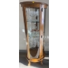 Image 1 : Curio Cabinet w/ Wood & Glass  21" Diameter 57" tall  Contents NOT Included