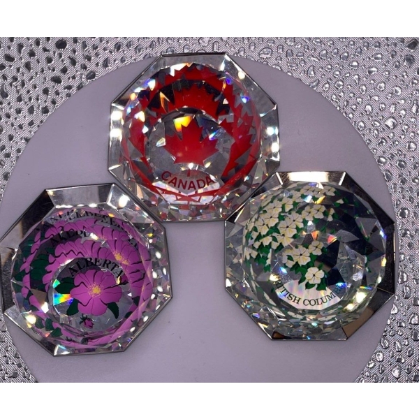 Swarovski Crystal Orbs with Canada, Alberta, British Columbia 