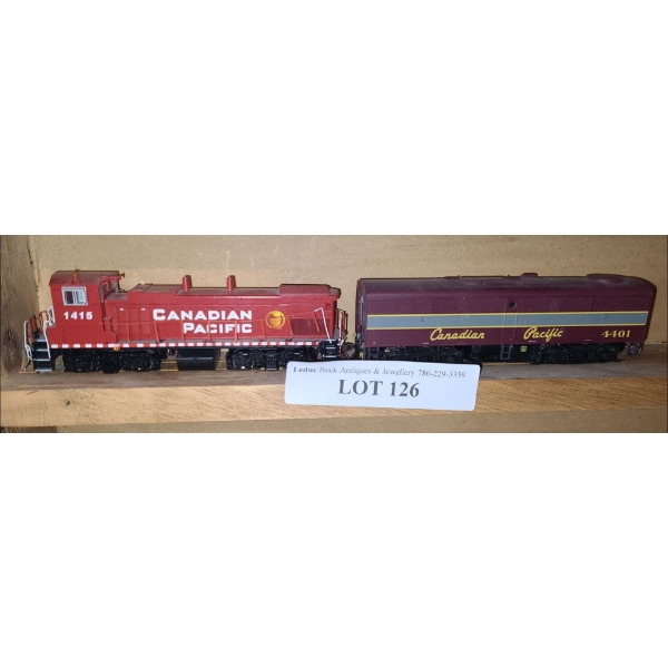 Model Diecast Canadian Pacific Locomotive & Passenger Car 1415 & 4401