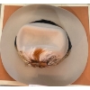 Image 2 : Men's Biltmore Beige Cowboy Hat w Feather Band w Box. Sz 7 1/4 (58).  Great Condition