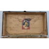 Image 6 : Vintage Wooden and Canvas Trunk With Decorative Interior