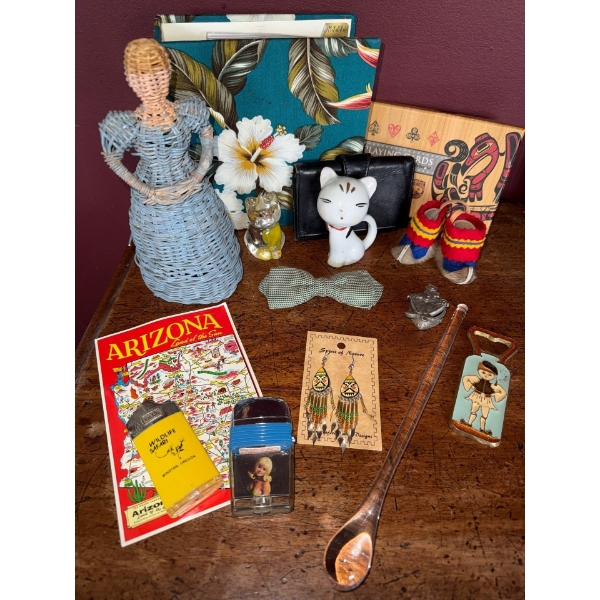 Vintage Variety -  Indigenous Genuine Fur Mini Mukluks Refillable Lighters Murano Glass Cat & More