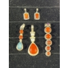 Image 1 : Collection of Orange Stone Pendants