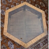 Image 3 : Vintage Hexagonal Glass Wicker Coffee Table - 39W, 17T