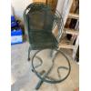 Image 2 : Green Metal Lawn Chairs With Side Table Glass Top & Garden Carpets 