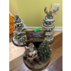 Image 5 : Santa Statue and 2 Ceramic Christmas Trees 18"