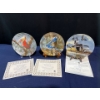 Image 1 : Set of Three Collector Plates with original boxes and COA