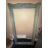 Image 2 : Decorative Wall Group: Ornate Frame, Painted Shutter, Wire Baskets, Mirror, Faux Fur Rug