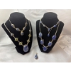 Image 1 : 4 Stamped .925 Lapis Lazuli Necklaces With Pendant