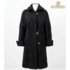Image 1 : Women's Black Persian Lamb Coat with Button Closure