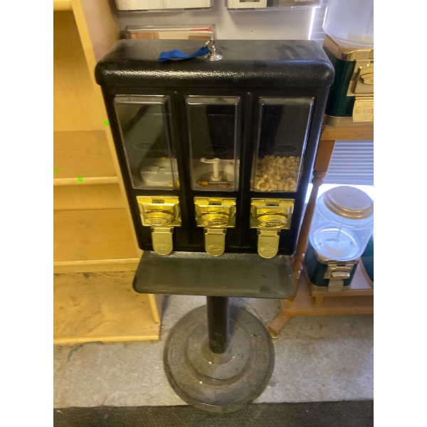 Seaga Triple-Head Bulk Candy/Gumball Dispenser with Stand