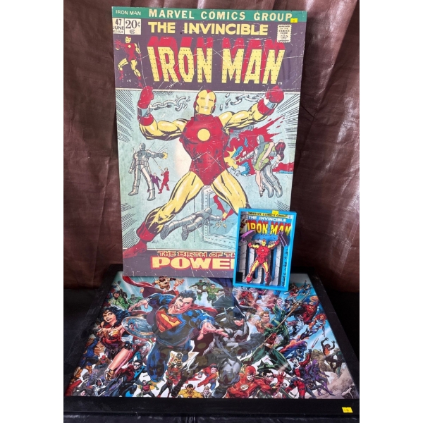 Vintage 'The Invincible Iron Man' Collectables & More 23x36