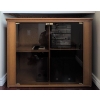 Image 1 : Wooden Media Cabinet With Glass Doors and Adjustable Shelves - contents not included