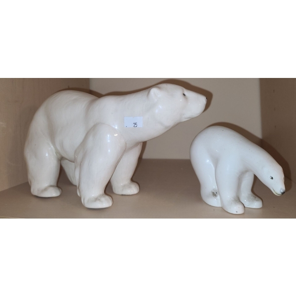 Ceramic Polar Bears 6 T 