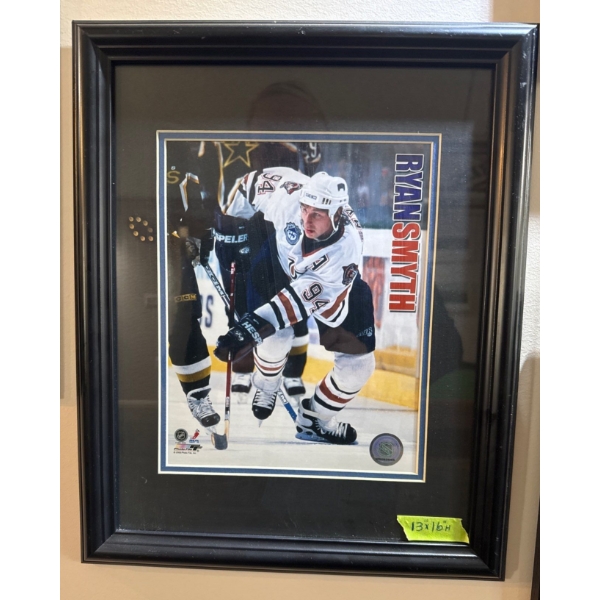 Framed Hockey Print Of Former Edmonton Oiler "Ryan Smith" or "Captain Canada"