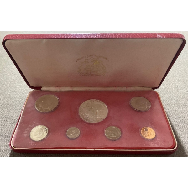 1973 Liberia 7-Coin Proof Set-$5 Silver Coin 0.986 Ounces