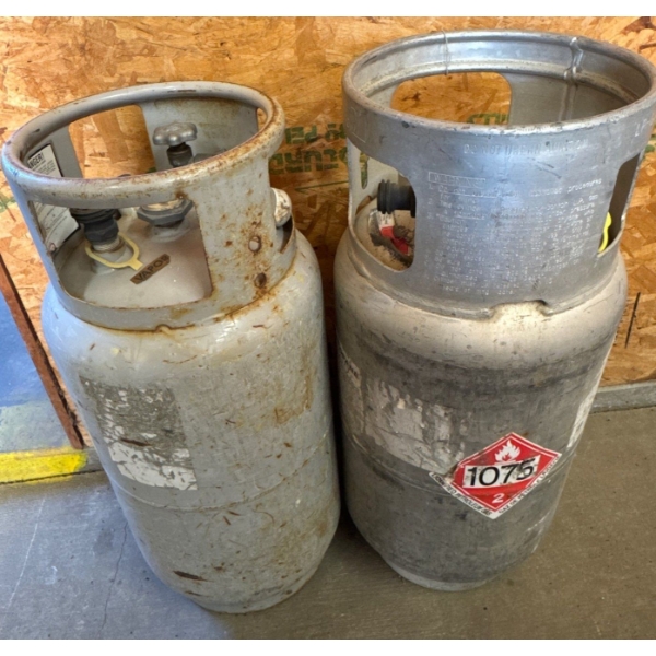 2 Forklift Propane Tanks 25"Tall