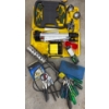 Image 1 : Prime Grip Laser Level Kit, Tiger Torch, Work Light, Screw Extractor Set, Pliers, Wrench