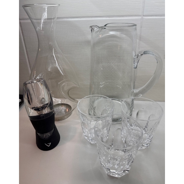 MCM Pinched Glass Pitcher Wine Aerator Carafe Decantor & More