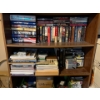 Image 5 : Shelf with a number of books, office supplies, printer with printer ink still with storage underneat
