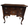 Image 2 : Wooden Side Table with Three Drawers, 32" W x 17" D x 28" H