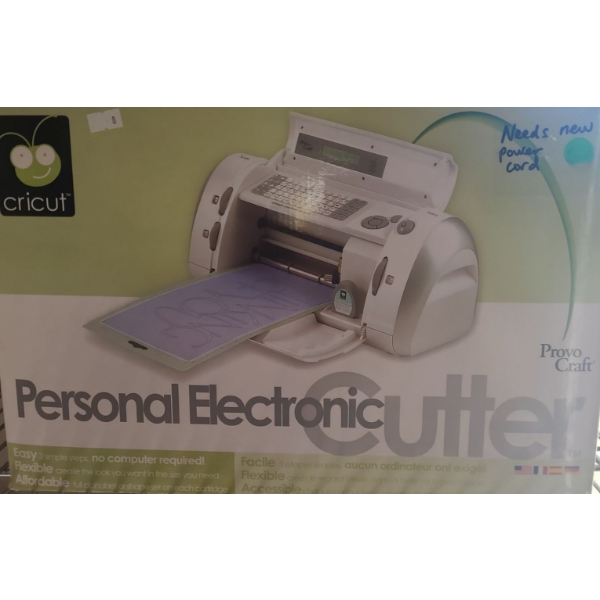 Cricut Personal Electronic Cutter (Needs New Power Cord) Model 29-0001