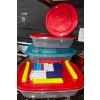 Image 3 : Decorative Santa Figurine In A Patterned Sweater w/ Kitchen Containers & Storage Clips