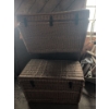 Image 1 : Extra Large Storage Baskets w/ Hinged Lids - 38"Long 