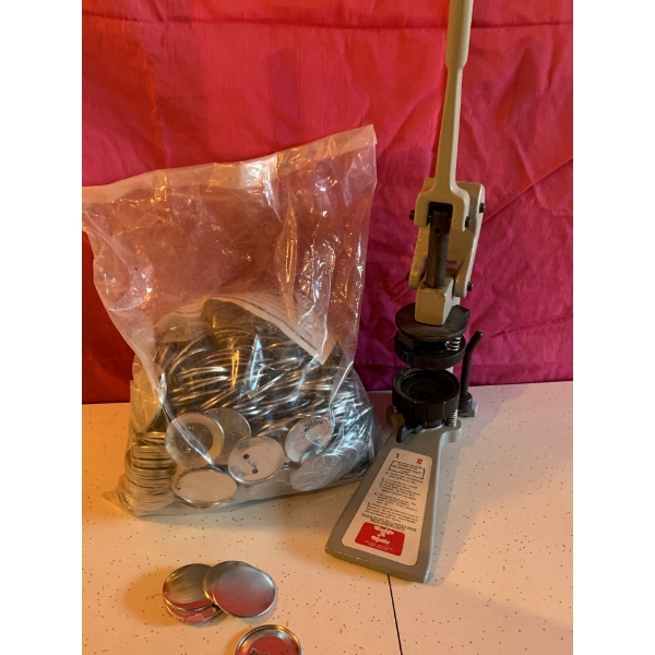 Vintage Badge A Magic Machine with Original Box and Supplies