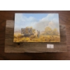 Image 1 : Small Painting of Fields (Painting Only 6 X 4)- Artist Ingrid Jackson, 8 X 5.5 Mounted on Wood 