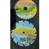 Image 6 : Artist: M.Osborne- Painted: Saw 30" W, Mailbox 16 X 7.5 (Not Incl. Hooks), Saw Blades, Pan 7 X 14 
