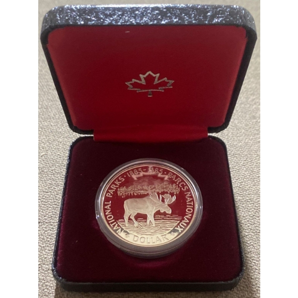 1985 Parks of Canada Proof Dollar 50% Silver 23.33 Grams