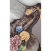 Image 3 : Capodimonte Ceramic Birds on Branch w/ Flowers 8.5 W, 17.5 T and Metal Bird w/ Flowers 11 T 
