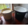Image 3 : Enamel Stock Pots, Square Frying Pans, Never Used