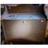 Image 2 : Vintage Wooden Standing Desk/ Hall Cabinet w/ Lockable Front (Key Included) 26 W, 13 D, 53 T 