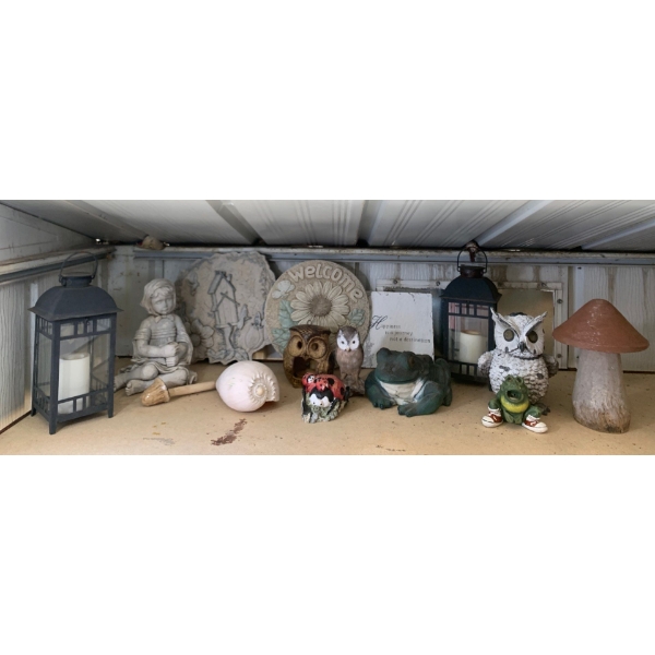 Adorable Garden Decor Collection #1 Incl. Owl Figures, Frogs, Mushrooms and Much More 