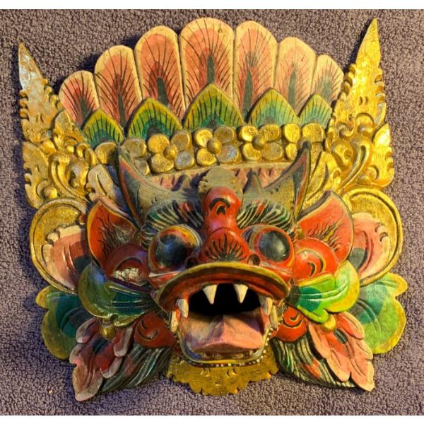 Hand Carved Asian Mask 11T