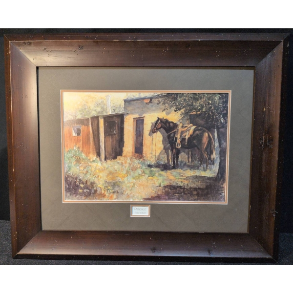 Watercolor Print Patience by Elaine Oliver, Framed
