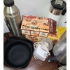 Image 4 : Table 29 W,18 D, 21 T, Stool, Cast Iron Pans, Coffee Urn, Knife Sharpener, Hand Mixer and More!