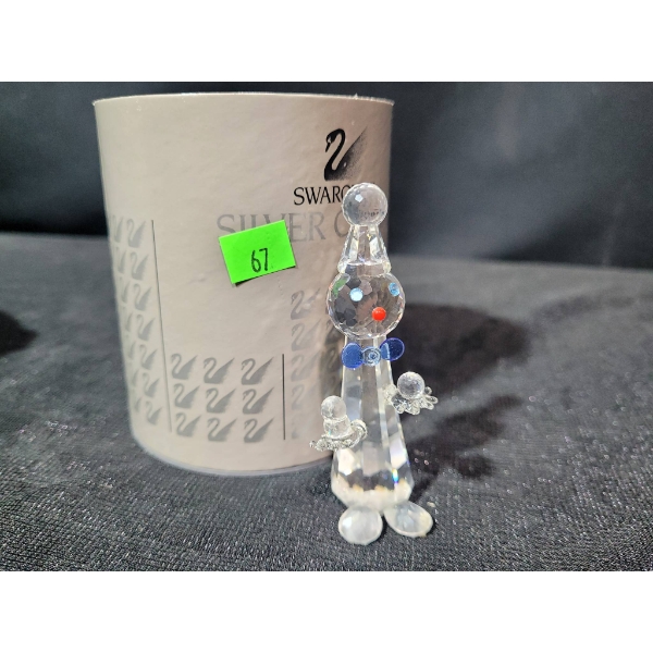 Swarovski Crystal Clown Figurine with Box