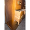 Image 2 : Mid Century Teak Double Wide Dressing Table w/ Mirror - Sea Shell Deco 46x17x63