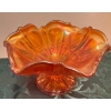 Image 5 : Fenton Chrysanthemum Ball Footed Marigold Carnival Gls Bowl & Imperial Compote