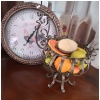 Image 1 : Rooster Clock and Decorative Metal Chicken Bowl