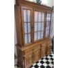 Image 2 : Tiger Oak China Cabinet w/ Brass Hardware 63x19x83 *Contents Not Included