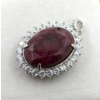 Image 2 : 21.03 ct Certified Silver Ruby gemstone Pendant ($3,925 Appraisal)