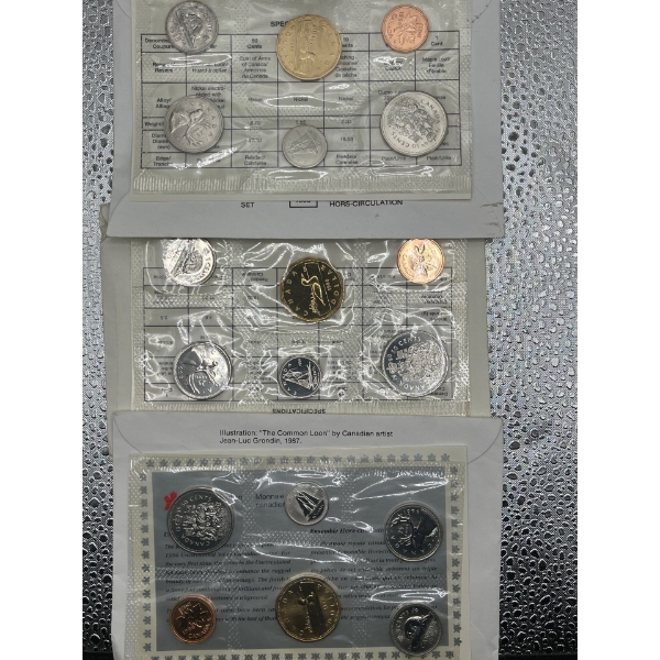  1990, 1996 (2) Canadian Uncirculated Coin Sets 