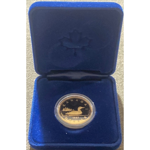 1987 Loonie Proof Dollar 