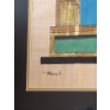 Image 3 :  Vintage Hand-painted Ancient Egyptian Papyrus, Signed ( 31.5 H x 22.5 W Before Frame ) 