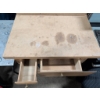 Image 3 : Wooden Utility Workbench with Two Drawers and Caster Wheels